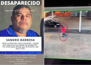 Família procura por “Sandrão”, ex-vereador de Jatobá-PE que está desaparecido; vídeo mostra última vez em que foi visto