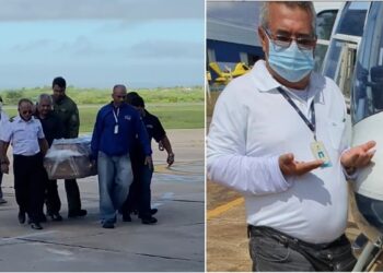 Corpo do piloto Coimbra chega ao aeroporto de Paulo Afonso