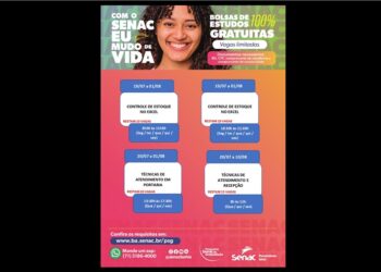 Senac Bahia abre vagas para cursos gratuitos na unidade de Paulo Afonso (MATRÍCULAS ABERTAS)