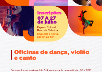 Projeto Arte em Cena abre inscrições das oficinas de dança, violão e canto em Paulo Afonso