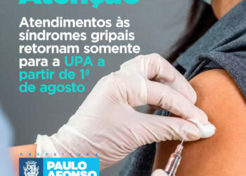 Atendimentos às síndromes gripais retornam a ser realizados somente na UPA a partir desta segunda (1º)