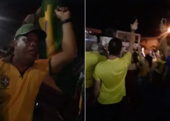 Em Paulo Afonso, manifestantes pedem intervenção federal em frente ao quartel do Exército (VÍDEOS)