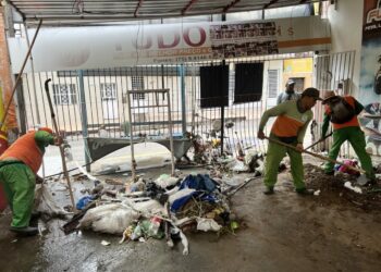 Equipes da prefeitura realizam limpezas em canais e vias públicas após fortes chuvas em Paulo Afonso
