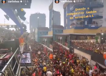 “Olha que coisa linda!” Carlinhos Maia mostra multidão cantando “Diga que Valeu”, do pauloafonsino Fredson da Zuê, no Carnaval de Salvador