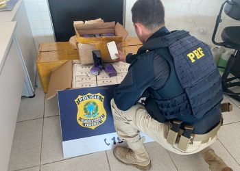 PRF apreende mais de 100 iPhones e 1.338 acessórios de celular sem nota fiscal em Canapi, AL