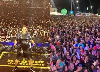 Em Paulo Afonso, Raquel dos Teclados arrasta multidão e prefeito anuncia novo show da cantora no São Pedro do BTN