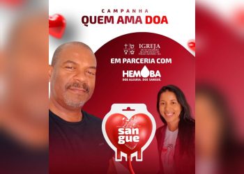 Em parceria com Hemoba, Pr. Jânio Cardoso realiza em Paulo Afonso a campanha “quem ama doa (sangue)”