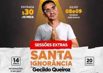 Gecildo Queiroz apresenta sessões extras da sua comédia stand-up
