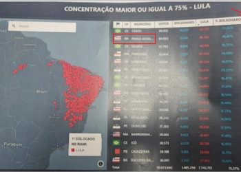 PRF usou mapa que tinha Paulo Afonso e mais 4 cidades baianas com muitos eleitores de Lula