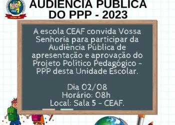 Educação de Glória-BA realiza audiência pública do Projeto Político Pedagógico 2023 do Colégio CEAF
