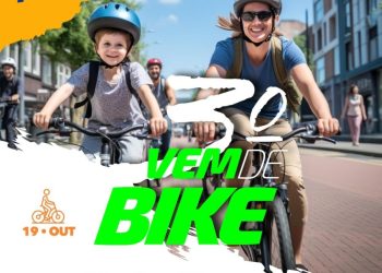 Com trajeto de 17 km, a 3ª edição no Vem de Bike acontece no dia 19 de outubro