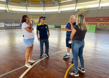 Confederação Brasileira de Vôlei vistoria Ginásio Luís Eduardo Magalhães para Campeonato Feminino Sub 18 
