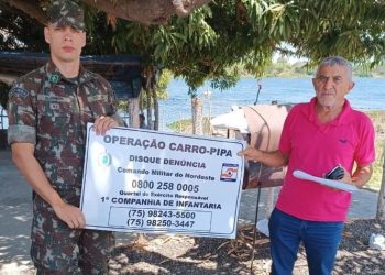 Operação Carro-Pipa: 1ª Companhia de Infantaria intensifica fiscalização na distribuição de água na região