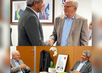 Luiz de Deus surpreende ao aparecer em reunião com o governador: “Recebendo o prefeito de Paulo Afonso”, postou Jerônimo Rodrigues em seu Instagram
