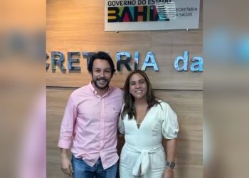 Deputado Mário Júnior pleiteia investimentos e recursos para a Saúde de Paulo Afonso durante reunião com a secretária estadual Roberta Santana; novo hospital com gestão da Ebserh esteve na pauta