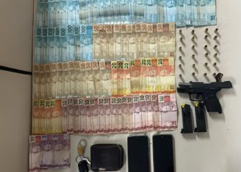 Policiamento tático da PM apreende pistola 9mm e dinheiro em bairro de Paulo Afonso