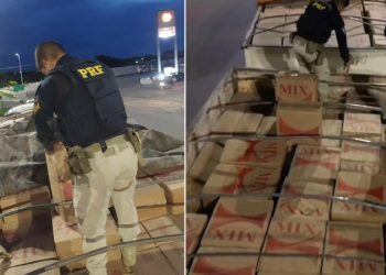 PRF prende contrabandista e apreende 430.000 maços de cigarros em Paulo Afonso (BA)
