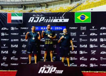 Jiu-Jitsu de Paulo Afonso brilha em campeonato internacional com medalhas de ouro e prata