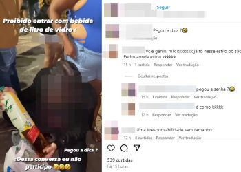 Jovem mostra como driblou esquema de segurança ao levar whisky em garrafa de vidro para festejos juninos de Paulo Afonso: “Pegou a dica?”
