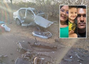 Acidente mata mãe e filho de 3 anos, e outras duas pessoas na BR-423 em Delmiro Gouveia; bebê de um mês sobrevive
