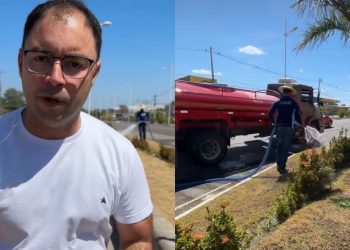 Prefeito eleito Mário Galinho aciona parceiro para aguar jardins de praças do BTN e acusa Marcondes Francisco de abandono da cidade