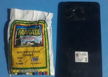 Policiais do 20º Batalhão interceptam celular e pacote de fumo lançados em direção ao conjunto penal de Paulo Afonso