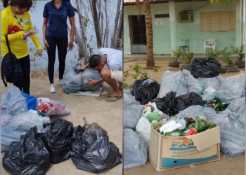 Ação retira 200kg de plástico, vidro e metal no “Bico de Pedra”, às margens do Rio São Francisco em Paulo Afonso