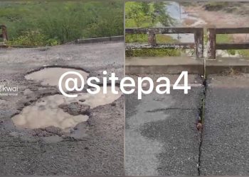 Moradores denunciam risco em ponte que liga Jardim Cordeiro ao distrito da Barragem Leste em Delmiro Gouveia