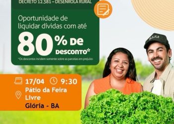 Glória-BA realiza Dia D de Regularização de Dívidas Rurais com até 80% de desconto para produtores