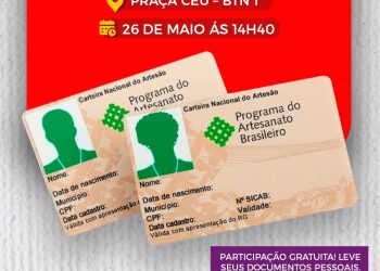 Vereador Valmir Rocha anuncia webinário e pré-cadastro para emissão da Carteira do Artesão no BTN 1 e no Centro