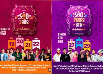 São João e São Pedro 2025: veja quem vai animar o centro e o BTN em Paulo Afonso