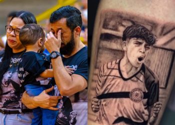 20 dias após a morte, Guilherme inspira Leões da Ilha a vencerem campeonato Sub-13; mãe eterniza homenagem com tatuagem