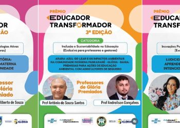 Glória-BA se destaca com três projetos classificados para o Prêmio Educador Transformador 2025/2026