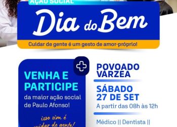 Ação Social “Dia do Bem” leva serviços gratuitos à área rural de Paulo Afonso