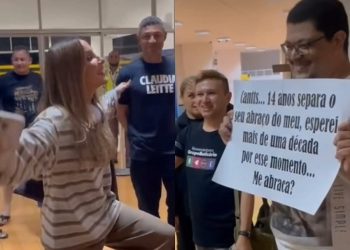 Fã pauloafonsino recebe Cláudia Leite no aeroporto da cidade antes de show em Alagoas; ASSISTA