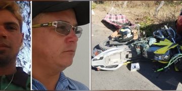 Duas pessoas morrem em grave acidente entre moto e caminhonete na zona rural de Delmiro Gouveia