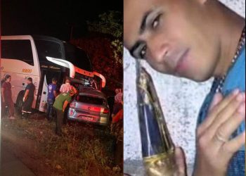 Colisão entre ônibus e carro deixa dois mortos e dois feridos na BR-110, em Paulo Afonso